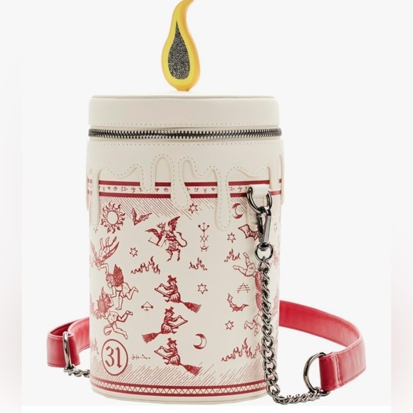 Disney Loungefly Hocus Pocus Black Flame Candle Crossbody Bag NWT - Picture 4 of 9